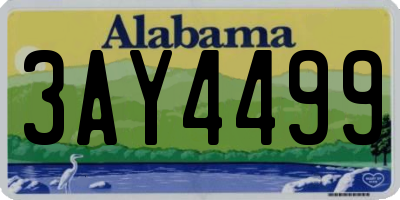 AL license plate 3AY4499