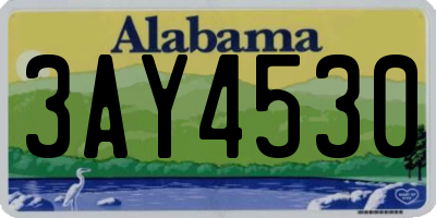 AL license plate 3AY4530