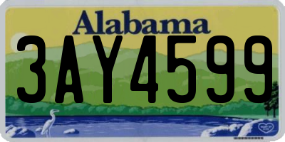 AL license plate 3AY4599