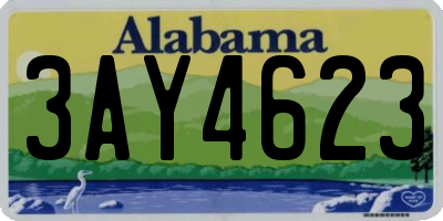 AL license plate 3AY4623