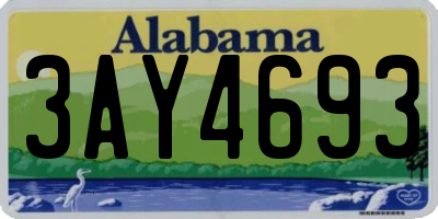 AL license plate 3AY4693