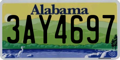 AL license plate 3AY4697