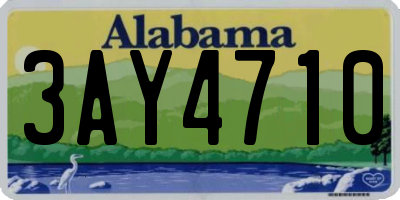AL license plate 3AY4710