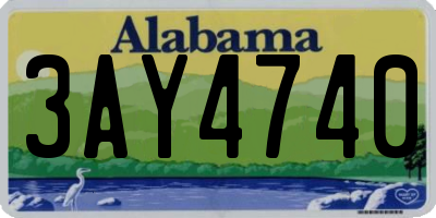 AL license plate 3AY4740