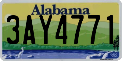 AL license plate 3AY4771