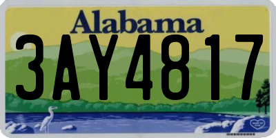 AL license plate 3AY4817