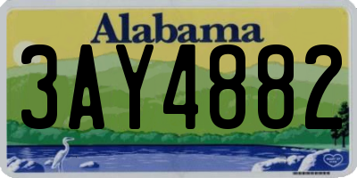 AL license plate 3AY4882