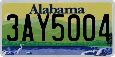 AL license plate 3AY5004