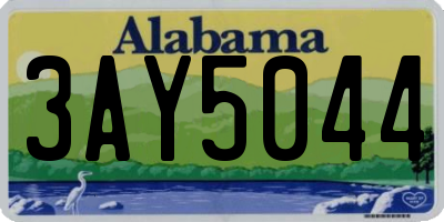 AL license plate 3AY5044