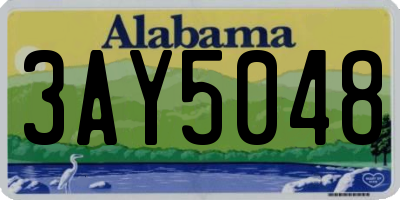 AL license plate 3AY5048