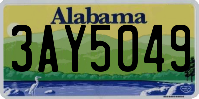 AL license plate 3AY5049