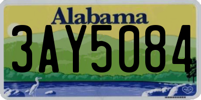AL license plate 3AY5084