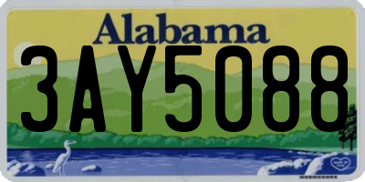 AL license plate 3AY5088