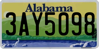 AL license plate 3AY5098