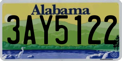 AL license plate 3AY5122
