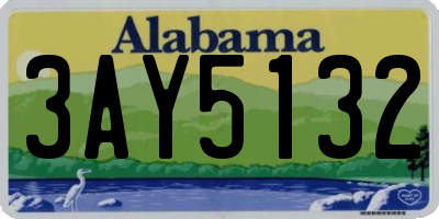 AL license plate 3AY5132