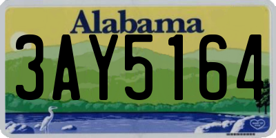 AL license plate 3AY5164