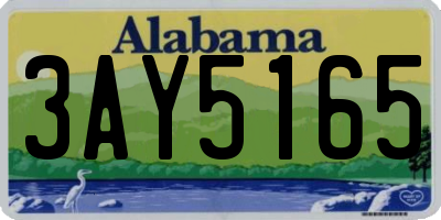 AL license plate 3AY5165