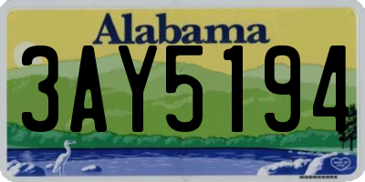 AL license plate 3AY5194