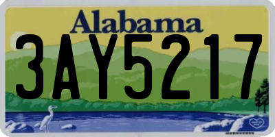AL license plate 3AY5217