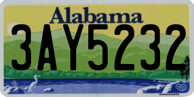 AL license plate 3AY5232
