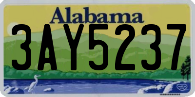 AL license plate 3AY5237