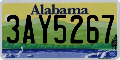 AL license plate 3AY5267