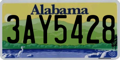 AL license plate 3AY5428