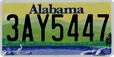 AL license plate 3AY5447