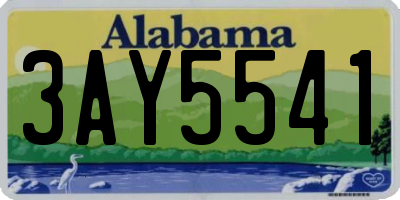 AL license plate 3AY5541
