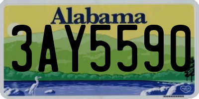 AL license plate 3AY5590