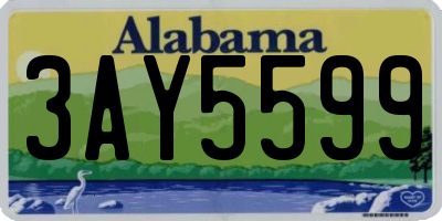 AL license plate 3AY5599