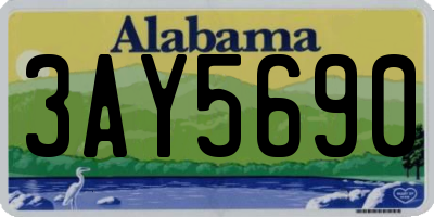 AL license plate 3AY5690