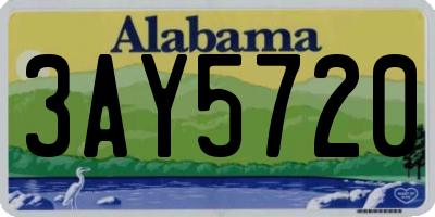 AL license plate 3AY5720