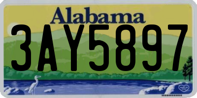 AL license plate 3AY5897