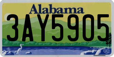 AL license plate 3AY5905