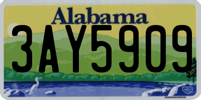 AL license plate 3AY5909