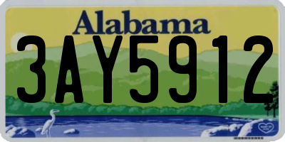 AL license plate 3AY5912