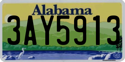 AL license plate 3AY5913