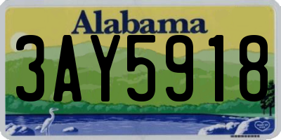 AL license plate 3AY5918