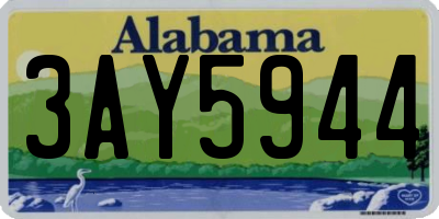 AL license plate 3AY5944