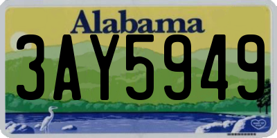AL license plate 3AY5949