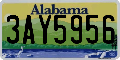 AL license plate 3AY5956