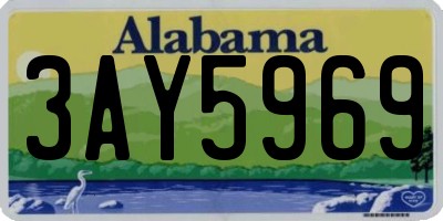 AL license plate 3AY5969
