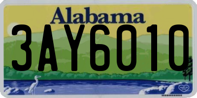 AL license plate 3AY6010