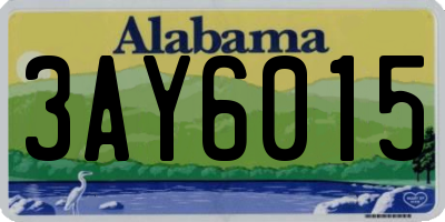 AL license plate 3AY6015