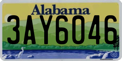 AL license plate 3AY6046