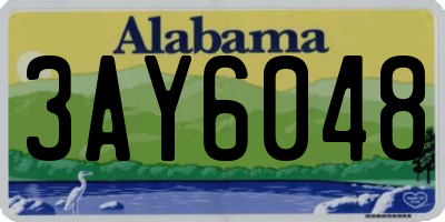 AL license plate 3AY6048