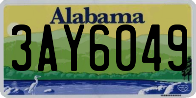 AL license plate 3AY6049