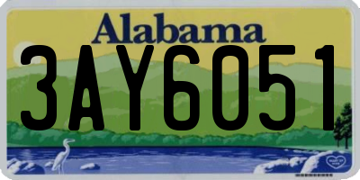 AL license plate 3AY6051